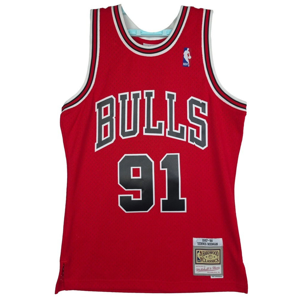 Dennis Rodman Chicago Bulls Mitchell & Ness NBA‎ Small Jersey 1997-98 Red NWT
